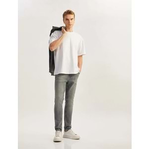 Pamuklu Skinny Fit Jean Pantolon - Michael Jean 5SAM40088ND - KOTON - GRİ - 34/32