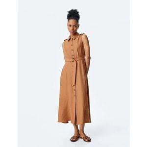 Viskon Midi Gömlek Elbise 5SAK80107UW