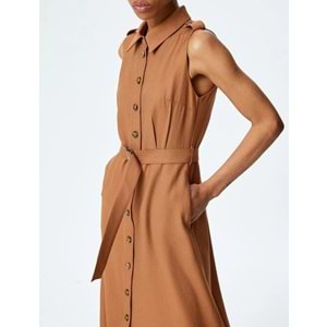 Viskon Midi Gömlek Elbise 5SAK80107UW