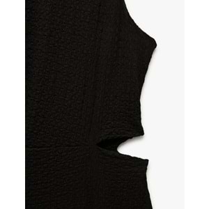 Yırtmaçlı Kolsuz Midi Boy Kalem Elbise 5SAK80141EK