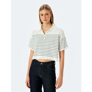 Polo Yaka İnce Triko Kazak 5SAK90007HT - KOTON - LACİVERT - L