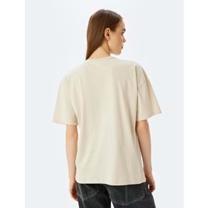 Bisiklet Yaka Oversize Tişört 5SAL10076IK