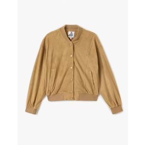 Suni Süet Çıt Çıt Düğmeli Cepli Bomber Ceket 5SAL20035IW