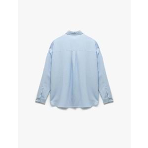 Kadın Giyim Gömlek 5SAK60262UW - KOTON - MAVİ - 38