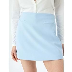 Yüksek Bel Mini Şort Etek 5SAK70025UW