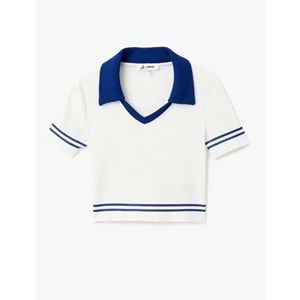 Polo Yaka Biyeli Crop Tişört 5SAL10183IK