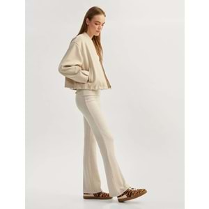 İspanyol Paça Tayt Pantolon 5SAL40125IK - KOTON - BEJ - M