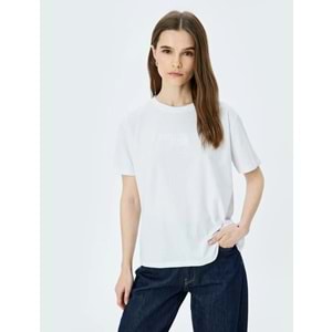 Bisiklet Yaka Kısa Kollu Basic Tişört 5SAK50078EK - KOTON - BEYAZ - XXL