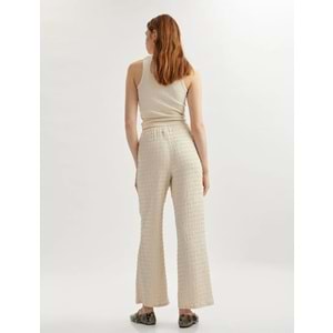 Bol Paça Dokulu Pantolon 5SAK40011UK - KOTON - BEJ - XL