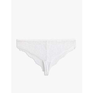 Normal Bel Dantelli Brazilian Külot 5SLK30021MK - KOTON - BEYAZ - S