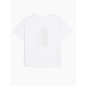 Bisiklet Yaka Kısa Kollu Simli Metalik Baskılı Tişört 5SAK50120EK