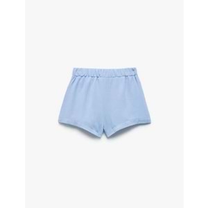 Kız Bebek Kemer Detaylı Viskon Şort Etek 5SMG40009AW - KOTON - MAVİ - 3-4 YAŞ