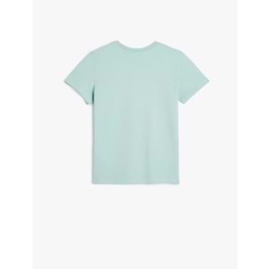 Erkek Çocuk Kaykay Baskılı Tişört Kısa Kollu Bisiklet Yaka Pamuklu 5SKB10143TK - KOTON - YEŞİL - 7-8 YAŞ