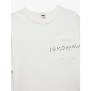 Erkek Çocuk Giyim Tişört 5SKB10496TK - KOTON - EKRU - 7-8 YAŞ