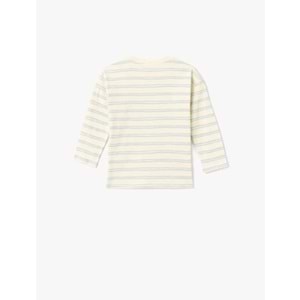 Erkek Bebek Fotoğraf Baskılı Pamuklu Uzun Kollu Tişört 5SMB10180TK - KOTON - EKRU - 3-4 YAŞ