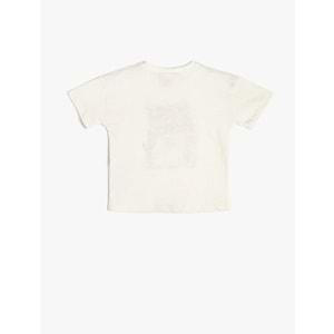 Erkek Bebek Yaz Temalı Baskı Detaylı Pamuklu Tişört 5SMB10006TK - KOTON - EKRU - 3-4 YAŞ