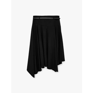 Yüksek Bel Kemer Detaylı Kloş Midi Etek 6SAK70132UW - KOTON - 36