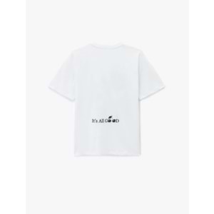 Kısa Kollu Bisiklet Yaka Arkası Kiraz Baskılı Oversize Tişört 6SAL10075IK - KOTON - EKRU - L