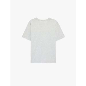 Kısa Kollu Bisiklet Yaka Zeytin Baskılı Tişört 6SAK50032EK - KOTON - GRİ - M