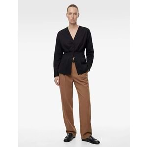 Kadın Giyim Gömlek 6SAK60351UW - KOTON - SİYAH - 38