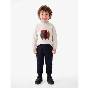 Erkek Bebek Düğmeli Beli Lastikli Cepli Jogger Eşofman Altı - 7WMB40012TK
