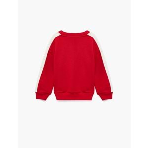 Erkek Bebek Pamuklu Uzun Kollu Bisiklet Yaka Baskılı Sweatshirt 7WMB10054TK - KOTON - KIRMIZI - 3-4 YAŞ - ST00012395-475790