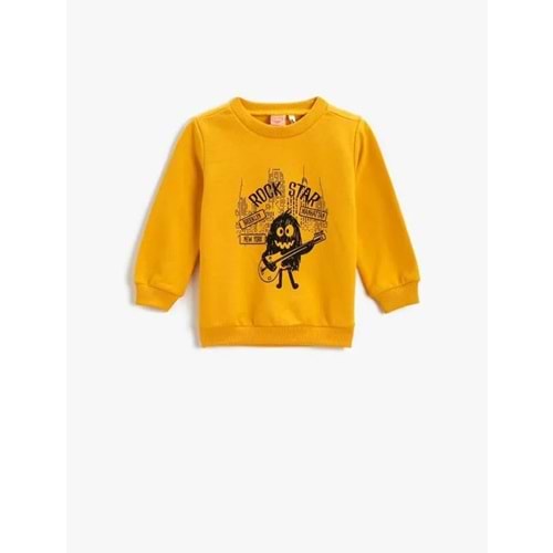 Erkek Bebek Giyim Sweatshirt 3WMB10051TK Sarı