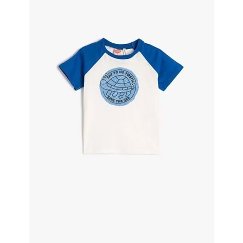 Erkek Bebek Giyim Tişört 3SMB10384TK Beyaz