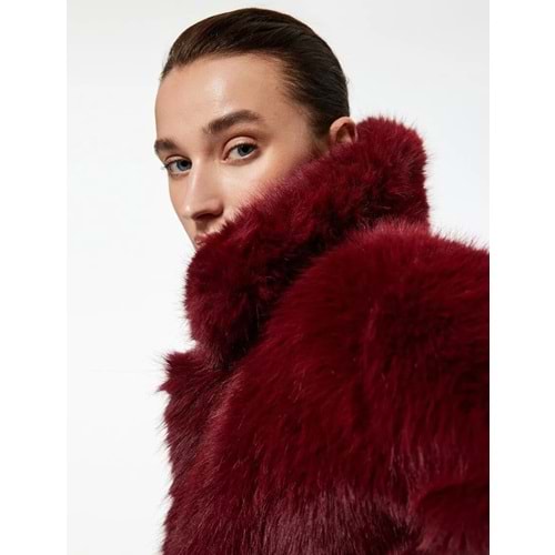 Kadın Giyim Suni Kürk Mont Uzun Kollu Crop 6WAK00005EW