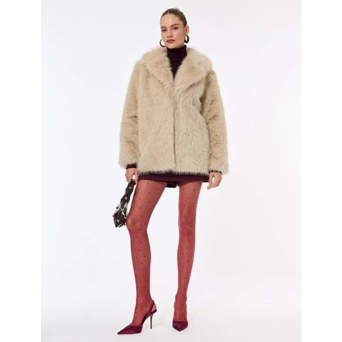 Kadın Giyim Suni Kürk Kaban Kruvaze Uzun Kollu 6WAK00009EW