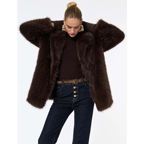 Suni Kürk Kaban Kruvaze Uzun Kollu 6WAK00009EW