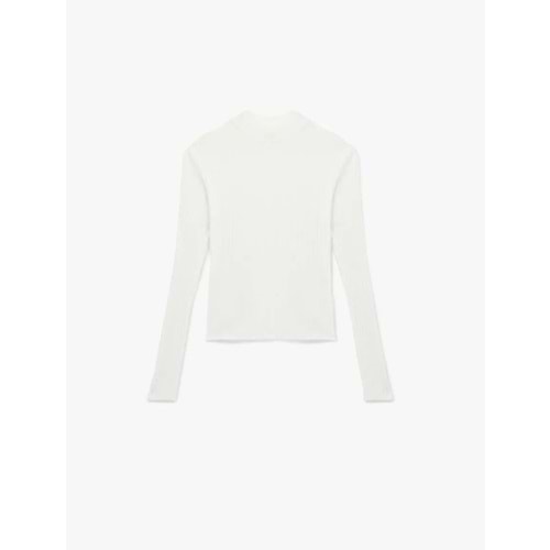 Kadın Giyim Uzun Kollu Dik Yaka Triko Kazak 6WAK90092HT