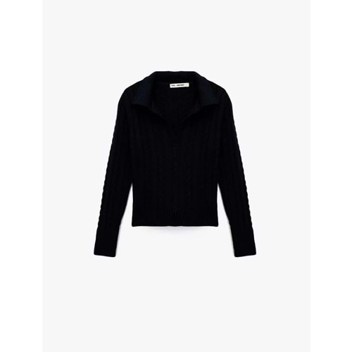 Kadın Giyim Polo Yaka Uzun Kollu Triko Kazak 6WAL90016IT