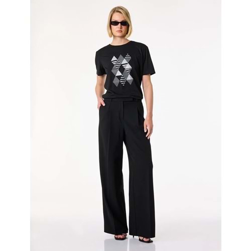 Kadın Giyim Regular Fit Düz Geniş Paça Pantolon 6SAK50081EK