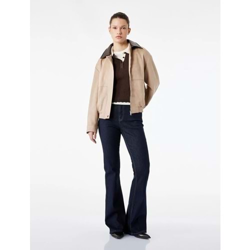 Kadın Giyim İspanyol Paça Pamuklu Denim Pantolon - Flare Jeans 6SAL40164MD