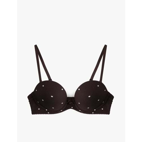 Kadın İç Giyim Destekli Ekstra Dolgulu Puantiyeli Maximizer Sütyen 6WLK10114MK