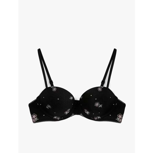 Kadın İç Giyim Çiçekli Ekstra Dolgulu Maximizer Sütyen 6WLK10097MK