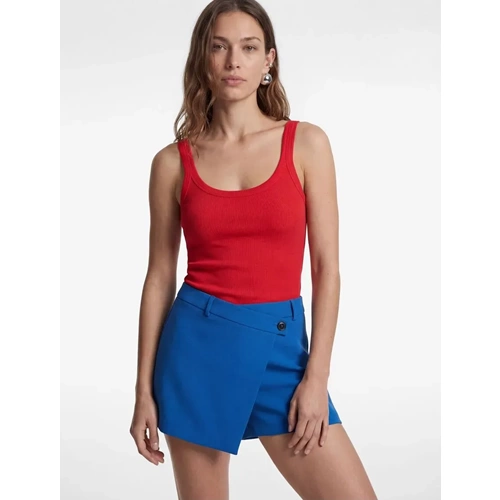 Modal Kumaş Slim Fit U Yaka Askılı Top 6SAK10035PK - KOTON - KIRMIZI - M