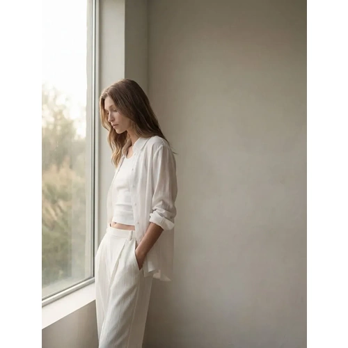 Pamuklu U Yaka Slim Fit Atlet 6SAK10269EK - KOTON - KIRIK BEYAZ - S