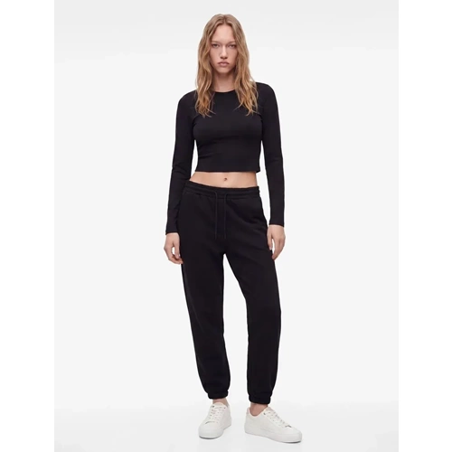 Beli Bağcıklı Jogger Eşofman Altı 7WAL40008IK - KOTON - SİYAH - XS