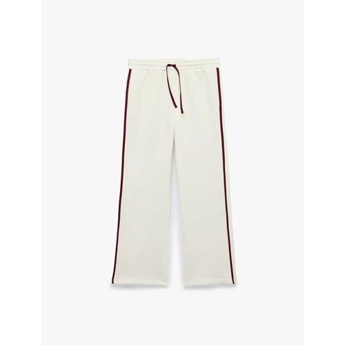 Şerit Detaylı Şardonlu Eşofman Altı 7WAL40035IK - KOTON - EKRU - L