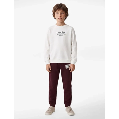 Bisiklet Yaka Baskılı Okul Sweatshirt 7WKB10049TK - KOTON - EKRU - 13-14