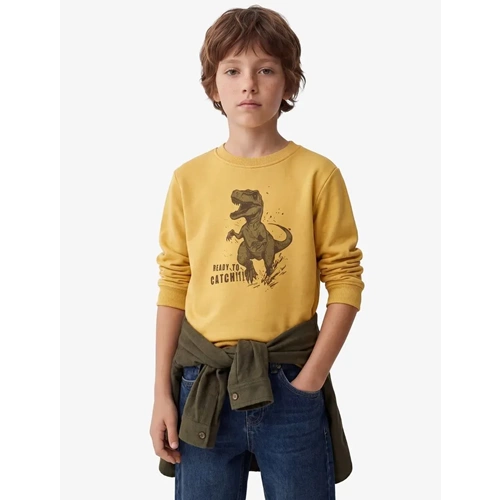 Erkek Çocuk Giyim Sweatshirt 7WKB10059TK - KOTON - SARI - 7-8
