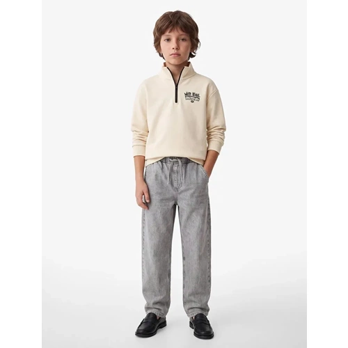 Uzun Kollu Dik Yaka Sweatshirt 7WKB10295TK - KOTON - BEJ - 6-7