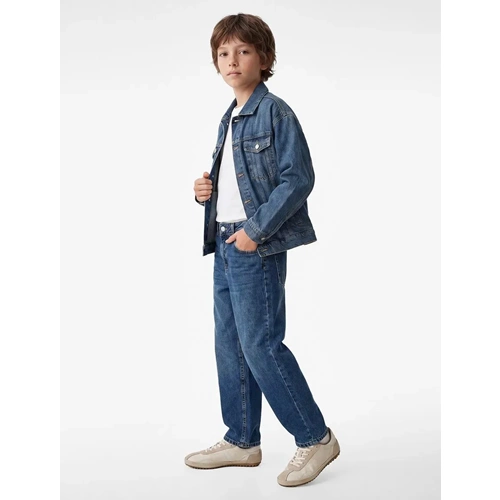 Pamuklu Barrel Denim Pantolon 7WKB40019TD - KOTON - KOYU İNDİGO - 13-14
