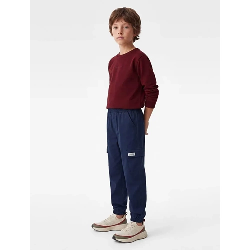 Pamuklu Gabardin Jogger Pantolon 7WKB40041TW - KOTON - LACİVERT - 13-14