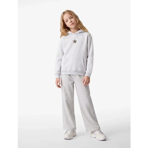 Kanguru Cepli Kapşonlu Sweatshirt 7WKG10048AK - KOTON - KAR MELANJ - 13-14