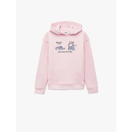 Kız Çocuk Giyim Sweatshirt 7WKG10049AK - KOTON - PEMBE - 13-14