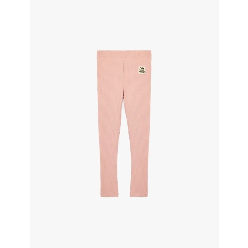 Kız Çocuk Beli Lastikli Ribanalı Pamuklu Tayt 7WKG40004AK - KOTON - PEMBE - 7-8