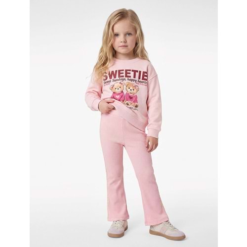 Kız Bebek Pamuklu Kaşkorse İspanyol Paça Tayt 7WMG40042AK - KOTON - PEMBE - 18-24